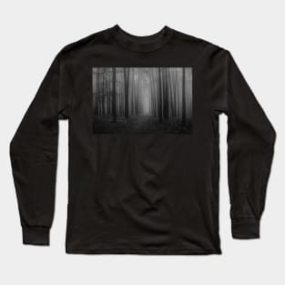 black and white foggy woods folklore taylor swift Long Sleeve T-Shirt